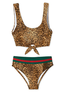 Cheetah Bikini with Stripe
