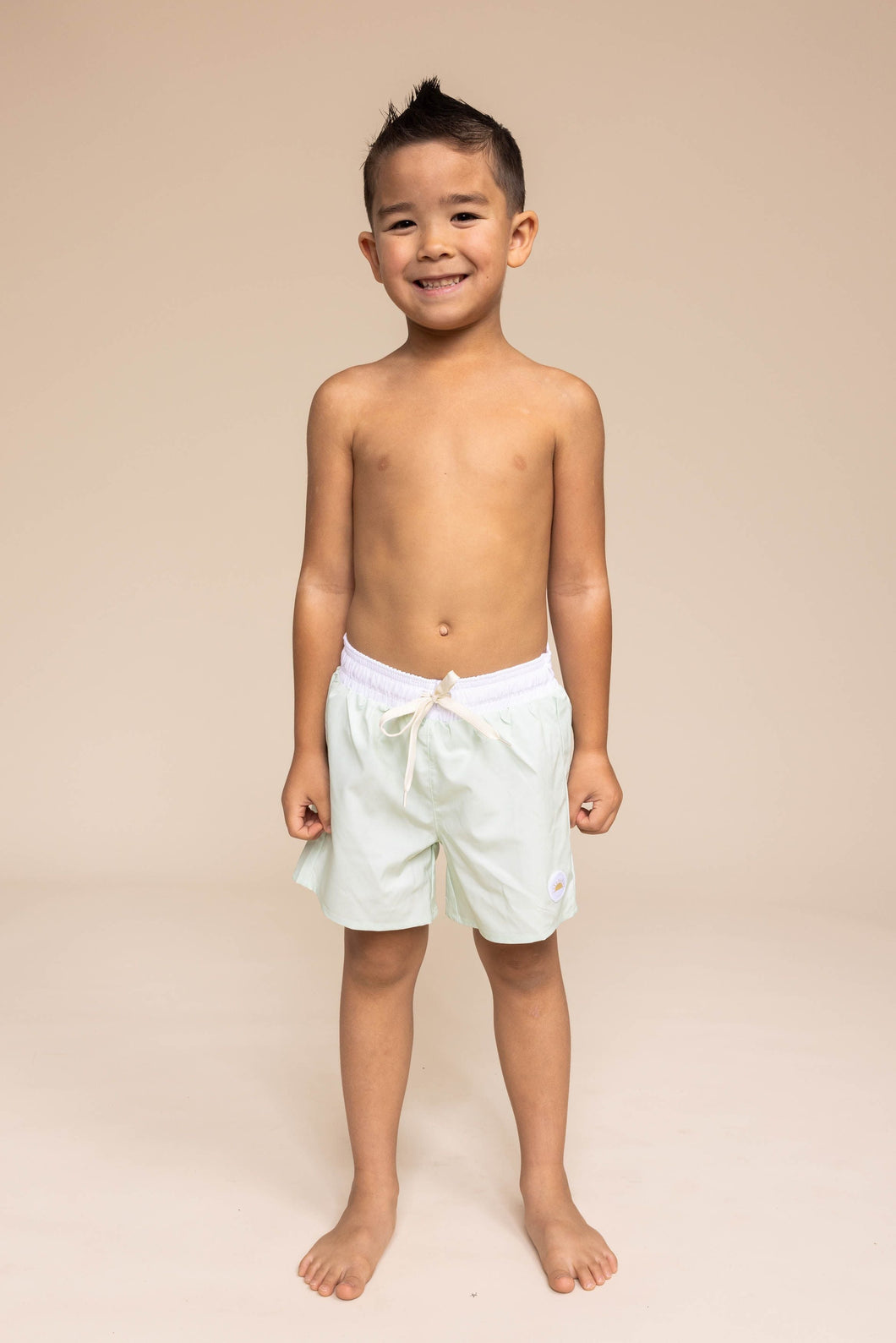ROCO SWIM | Boy's Boardshort | Green/White Color Block