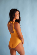 Women's OF ONE SEA | Cutout One Piece in Yellow Ribbed