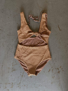 Women's OF ONE SEA | Cutout One Piece in Camel Texture